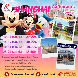 เซี่ยงไฮ้ ดิสนีย์แลนด์ 5วัน4คืน