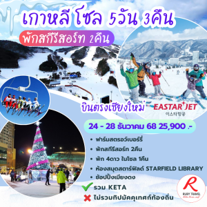 เกาหลี โซล พักสกี2คืน 5วัน3คืน