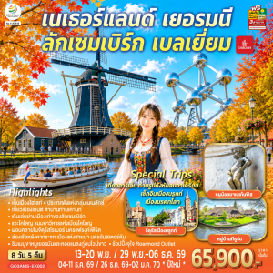 เนเธอร์แลนด์ เยอรมนี ลักเซมเบิร์ก เบลเยี่ยม 8วัน5คืน